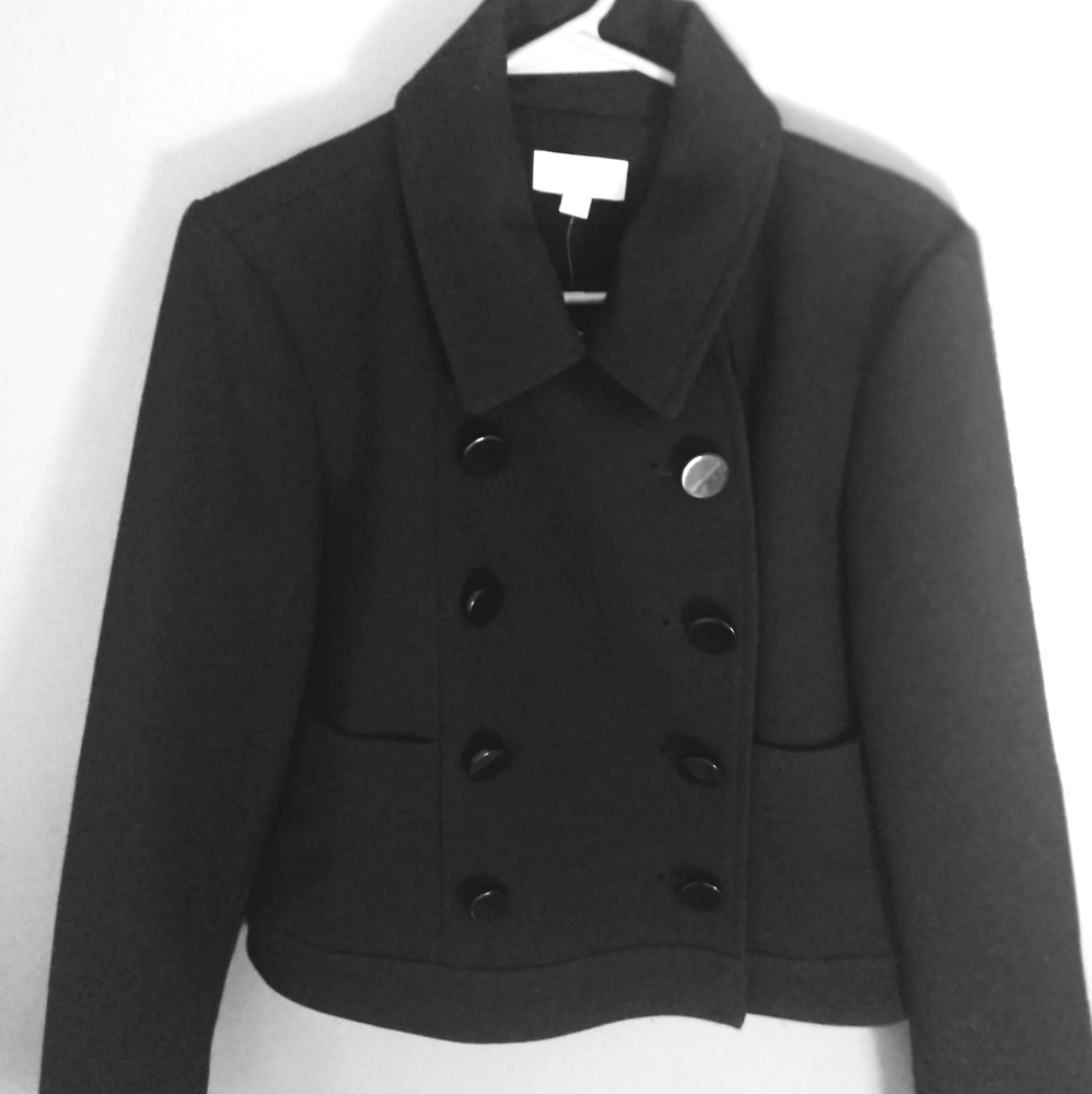 LOFT Black Peacoat Jacket